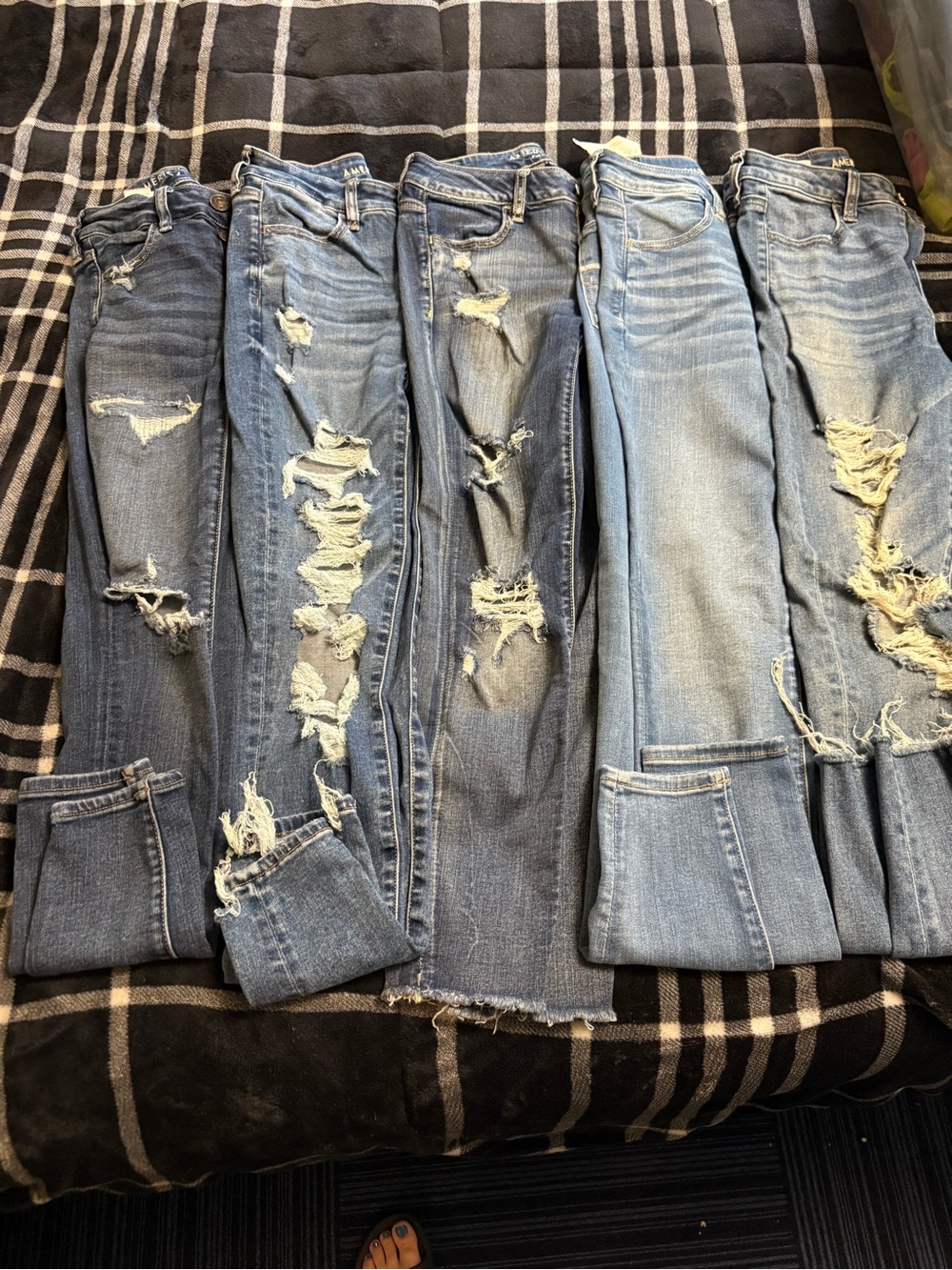 AE high rise jegging size 4 bundle